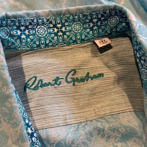 Two Men's 2XL Robert Graham Button-up Classic Fit  Dress Shirts Aberration - Picture 8 of 14